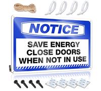Décoration murale rétro avec inscription « Sweet Classy Notice Save Energy Close Doors » lorsque vous ne vous en servez pas pour l'extérieur - Personnalisable à la maison (30 x 40 cm)
