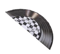 Décoration Murale Rétro en Vinyle Noir, Style Vintage pour cafés | Polyester 100D Résistant, à Suspendre Facile et Agencement Simple, Art Décoratif pour Intérieurs Rétro