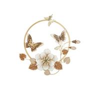 Mauro Ferretti Panneau décoratif Rouns papillon 3D métal doré 58,4x5,1x63,5 cm