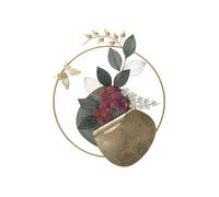 Mauro Ferretti – Décoration murale Gard – Panneau en fer fleur 3D en métal multicolore 67x8x74 cm
