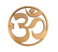 Décoration murale spirituelle, Om, Aum, Bois, Bois naturel