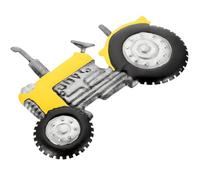 Décoration Murale Style Réaliste 3d, Tracteur en Fer Jaune | Applique Suspendue pour Jardin et Cour, Artisanat Métallique Détaillé, Pièce Décorative Extérieure