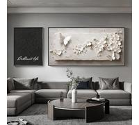 Décoration Murale Suspendue Imitation 3D texturée, fresque Murale Paysage, Sculptures artistiques, Relief décoratif Artistique Moderne (L 60x80/160x80cm)