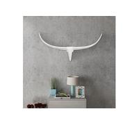 vidaXL Décoration murale d'intérieur de tête de taureau aluminium Argent 100 cm