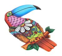 Décoration Murale Toucan en Fer Peinte à Main pour Intérieur Extérieur | Art Mural Oiseau, à Suspendre Murale Créative, Design Réaliste, pour Maison et Terrasse