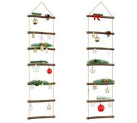 Décoration murale - vidaXL - Échelle en bois - 30x100 cm - Multicolore - Rustique