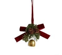 Décoration Noël Cloche Métal Doré pour velours et Pomme Pin Décoration(A single bell)