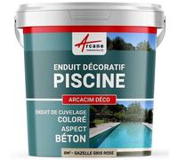 Décoration piscine enduit de cuvelage finition béton ciré ARCACIM DECO Gazelle - Gris rose kit de 8 m²