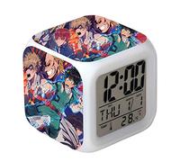Décoration pour enfants My Hero Academia Horloge numérique LED 7 couleurs changeantes