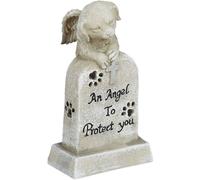 Décoration Pour La Tombe De Votre Boule De Poils, Avec Croix, Chien Ailé Et Inscription En Anglais, Crème - Relaxdays