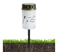 Décoration pour tombes et cimetières avec LED pour extérieur | Lampe décorative à bougie rituelle, idéale pour jardin, cimetière, cour et maison