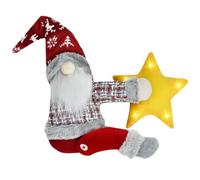Décoration sommitale pour sapin de Noël Ornements lumineux de poupées | Décor de gnome pour décoration de Noël Intérieur extérieur collègues fête porte