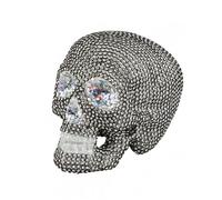 Décoration Squelette À Strass 19 X 15 Cm Halloween Taille Unique Argenté