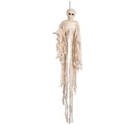 Décoration squelette momie 1 m Halloween - Blanc - Taille Unique