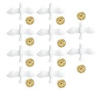 Décoration unique de broche de colombes de la paix, épingle à revers élégante, décoration délicate d ' insigne de colombes de la paix pour les amateurs de mode, broche d ' oiseau en métal à la mode