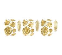 21 Feuilles tropicales en papier dorées - Doré - Taille Unique