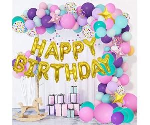 Décorations Ballons et Bannière Set Fournitures - 152 pcs Ballons guirlande arche kit et lettres Bannière