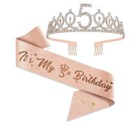 Décorations d'anniversaire, écharpe, couronne, 5. classique