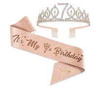 Décorations d'anniversaire, écharpe, couronne, 7. classique
