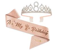 Décorations d'anniversaire, écharpe, couronne, 8. classique