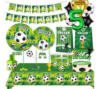 Décorations d'anniversaire sur le thème du football, articles de fête pour garçons, assiettes, gobelets, bannière, sacs cadeaux, ballons pour enfants, fournitures pour fête de naissance 6pcs balloons-
