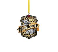 Nemesis Now Harry Potter Décoration à Suspendre avec Blason de Poufsouffle Jaune 8 cm