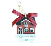 Décorations d'arbre de Noël nouvelle maison, décoration de Noël pour la nouvelle maison, décoration de début 2024 - Décoration de premier Noël en bois, décor 2D nouveau départ pour femmes, hommes