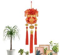 Décorations De Fête Chinoise 2026 Pendentif Du Caractère Fu | Décor Murale Pour Fête Du Printemps Asiatique pour Chambre Salon Entrée Balcon Porte Fenêtre Mur Table Bureau École Fête