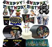 Décorations de fête d'anniversaire Star Wars : Ballons, Assiettes, Serviettes, Décoration de gâteau, Nappe pour enfant garçon, Cadeau, Fournitures de baby shower 10pcs Pennants