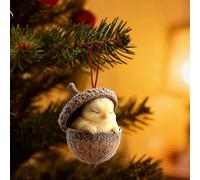 Décorations de Noël à suspendre en forme d'animal - 5 pièces en acrylique - Animaux mignons à suspendre sur le thème de la nature pour les amateurs de maison (E, taille unique)