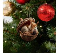 Décorations de Noël à suspendre en forme d'animal - 6 pièces confortables en acrylique - Animaux mignons à suspendre sur le thème de la nature pour les amateurs de maison (D, taille unique)