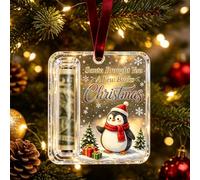 Décorations de Noël à suspendre pour portefeuille pour homme - Porte-clés fin et élégant avec emplacements pour cartes - Prise en main sûre (H, 10 cm)