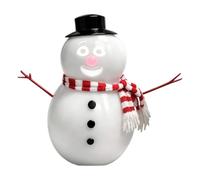 Décorations de Noël bonhomme de neige avec lumières, cintre et chantant | Personnage d'hiver festif, ajoute une touche musicale et des détails lumineux aux cheminées, tables, étagères et décorations