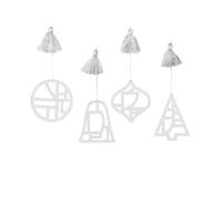 Décorations de noël Broste Copenhagen FILI X4 Blanc Unique