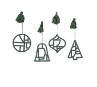 Décorations de noël Broste Copenhagen FILI X4 Vert Unique