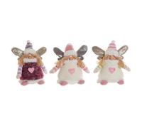 Décorations de Noël DKD Home Decor Multicouleur Elfe 13 x 10 x 18 cm (3 Unités)
