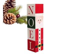 Décorations de Noël en bois d'intérieur centre de table bonhomme de neige | Décor de Noël pour plateau à étages pour salon, bureau, table de salle à manger, buffet,