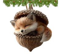 Décorations De Noël en Forme d'animaux,Gland en Résine 3D,Décorations De Noël en Pendentif Animal | pour Intérieur Extérieur Salon Mur Porte Manteau Cheminée Ferme Jardin Cour