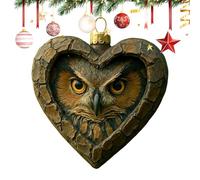 Décorations de Noël - Figurine rustique 2D en acrylique, breloque d'arbre de 10 cm avec détails décoratifs, décoration d'intérieur pour salon, chambre, fenêtre, étagère, bureau, décorations de