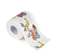 Décorations de Noël - Papier toilette Joyeux Noël avec motif Père Noël, rouleau de papier décoratif en forme d'arbre de Noël, cadeau original pour Noël, anniversaire, décoration de salle de bain
