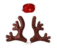 Décorations de Noël pour la voiture, drôle et mignon imperméable | Accessoires de véhicule Kit nez et mâts - Pour vacances d'hiver, Nouvel An, réunion de famille et d'amis