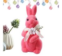 Décorations De Pâques Lapin En Flocké Figurine Avec Un Flockage D'Apparence | Lapin De Pâques Flocké Pour , Et , Décoration De Pâques Pour Étagère, Cabinet, Entrée Et