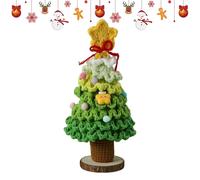 Décorations de sapin de Noël | 7 couches de couleurs dégradées faites à la main au crochet | Mini décoration de table pour cheminée, bureau, fête des mères, carnaval, porche, intérieur