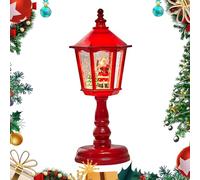 Décorations de table lumineuse de Noël, décoration de lanterne lumineuse en résine de Noël, lampadaires de village de Noël, éclairage ambiant, décoration de bureau de Père Noël bonhomme de neige