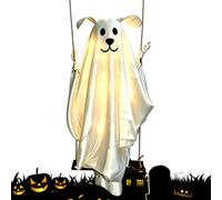 Décorations d'extérieur d'Halloween - 150 cm - Chien fantôme à bascule lumineux avec