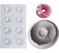 Décorations en fondant 3D en forme de gâteau au chocolat en silicone, pour la décoration et la pâtisserie.