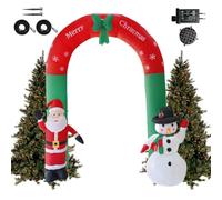 Décorations Gonflables De Noël Pour Extérieur - Décorations De Jardin Gonflables Père Noël Et Bonhomme De Neige De 2,4 Mètres,Arche Gonflable de Fêtes pour - pour Jardin Cour Chemin Terrasse Pel