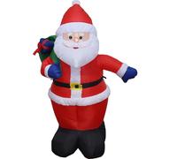 Décorations gonflables de Noël pour l'extérieur Sac à dos du Père Noël 4FT Lumières LED intégrées et Soufflerie Décorations gonflables de Noël pour l'extérieur Cour Pelouse Jardin Evénement Lieu Décor
