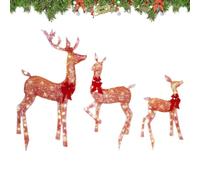 Décorations Lumineuses de Renne de Noël Figurine de cerf décorative | Renne lumineux pour décorations de Noël d'extérieur pour Maison Chambre Cour Jardin Intérieur Terrasse