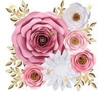 Décorations murales en Papier pour Mur, Grandes Fleurs artificielles 3D, décoration Murale pour Chambre de bébé, Fille, garçon, fête prénuptiale, Centre de Table de Mariage, Toile de Fond de fête